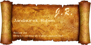 Jandaurek Ruben névjegykártya